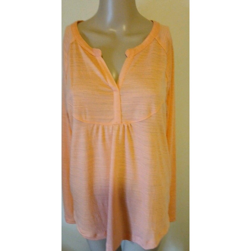 Sonoma Ladies Top-Size M-Long Sleeves-Coral Orange(Peach)NWT VERY PRETTY